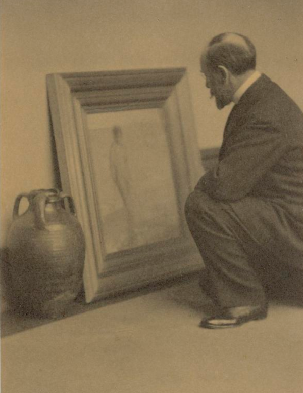 Charles Freer examine painting